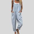 FLOWING ADJUSTABLE-STRAP CROPPED DUNGAREES