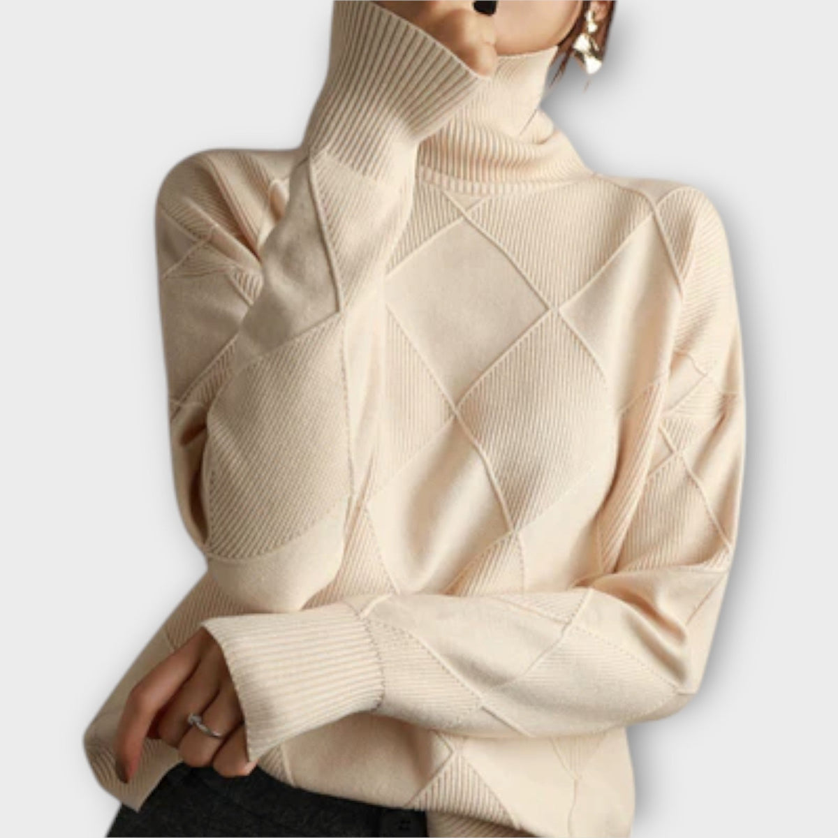 Melanie | Yellow And Comfortable Turtleneck Jumper