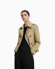 Hortencia | Double-Breasted Cape-Detail Jacket