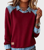 Danielle | Long-Sleeve Denim Blouse