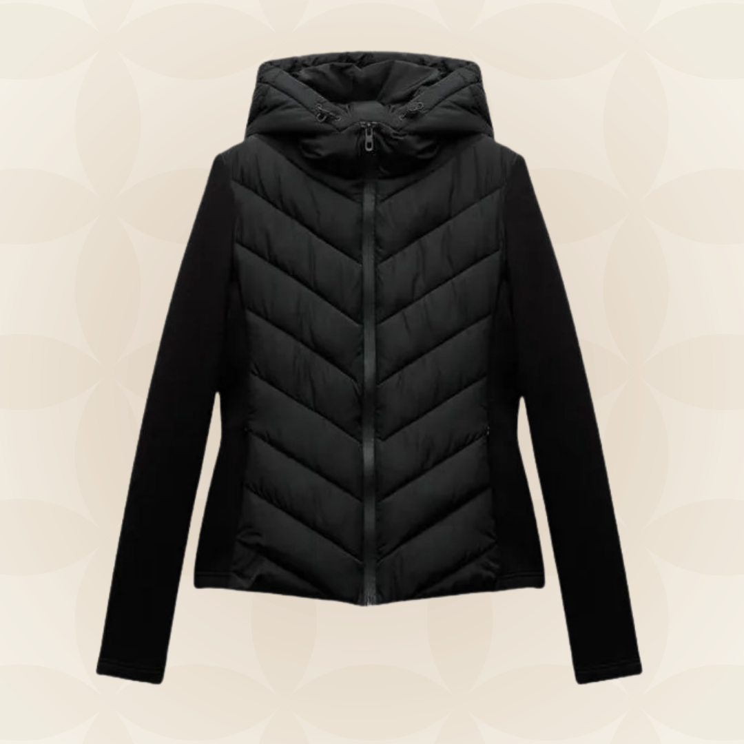 Treva | Chevron-Quilted Hooded Jacket