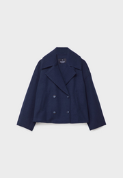 Maialen | Cropped Double-Breasted Tailored Jacket in Beige