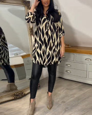 Marquisha | Patterned Longline Shirt