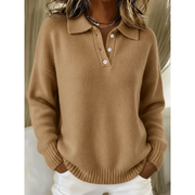Rheanna | Collared Button-Neck Jumper
