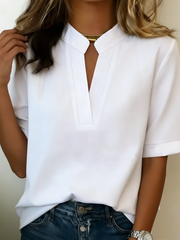 Lashell | Keyhole-Neck Blouse