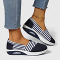 JULIA | STRIPED LACE-UP TRAINERS