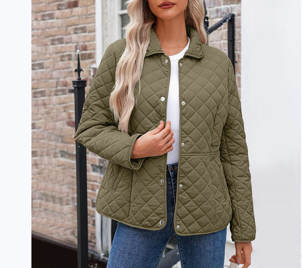 Erlinda | Point-Collar Quilted Jacket