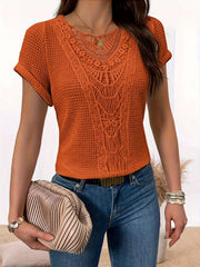 Tanasia | Open-Knit Short-Sleeve Jumper