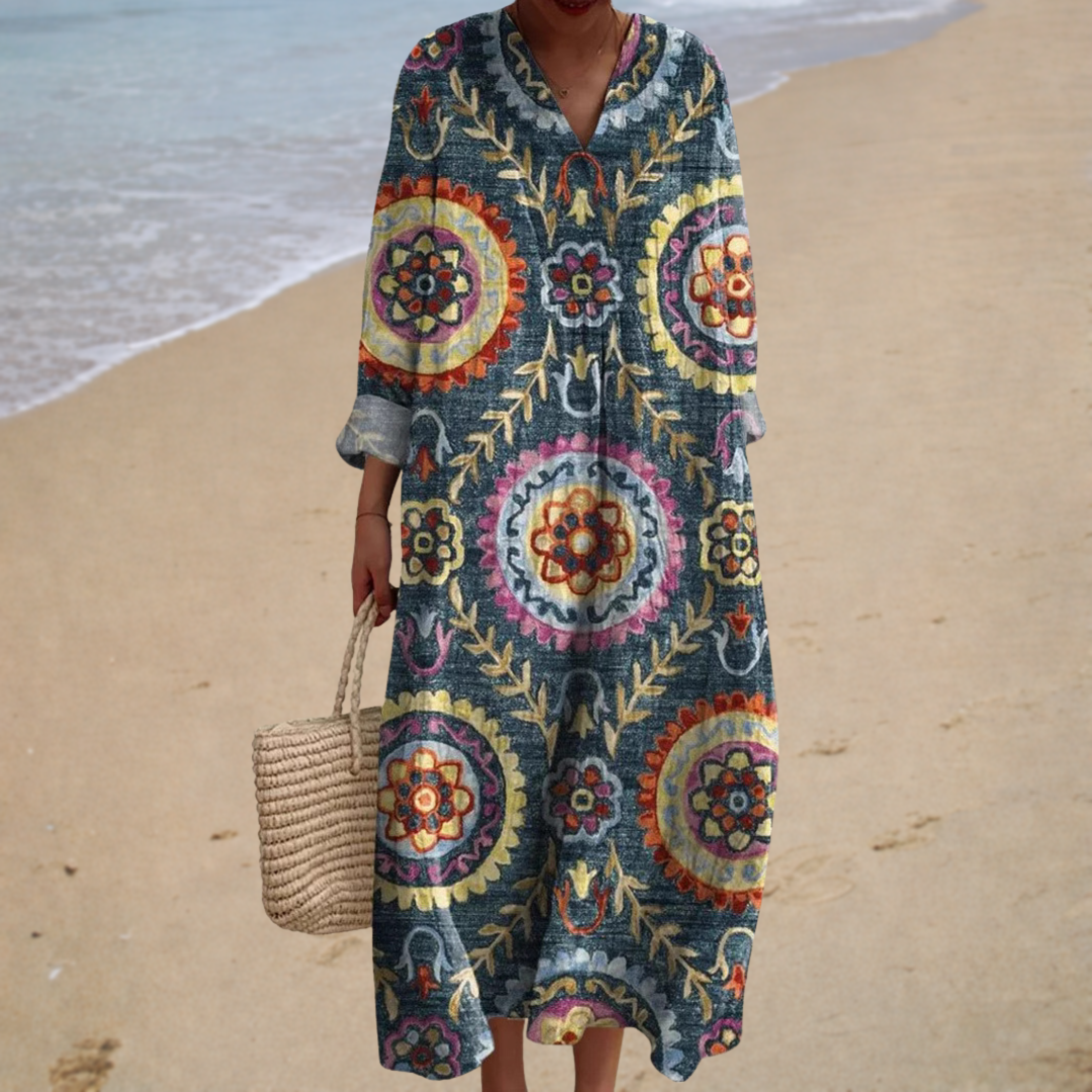 PRINTED FLOWING DRESS