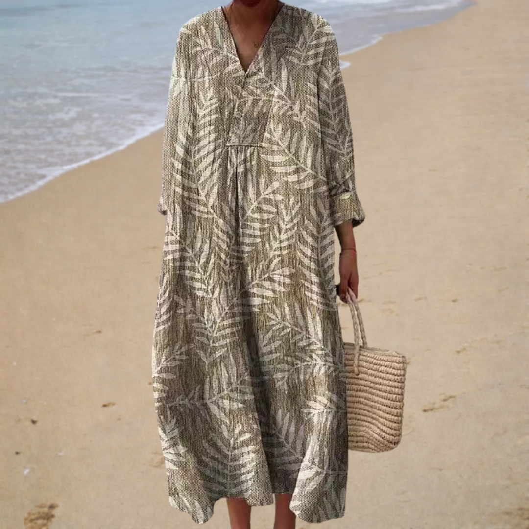 PRINTED FLOWING DRESS