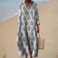 PRINTED FLOWING DRESS