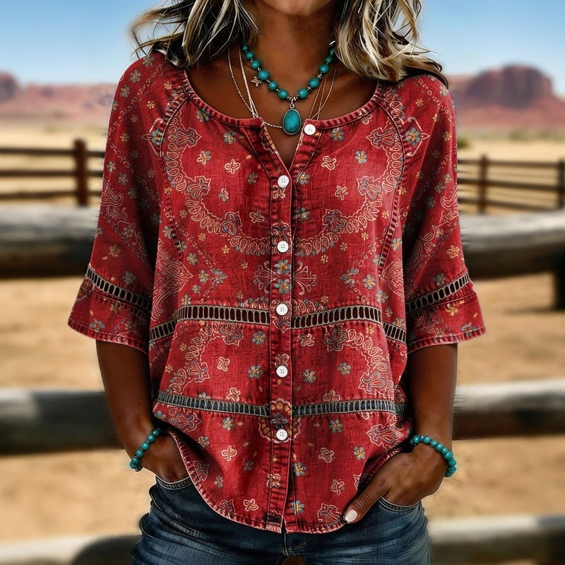 Arelis | Patterned Button Shirt