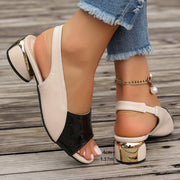 Conni | Contrast-Strap Slingback Sandals