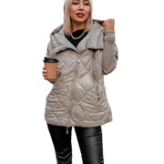 Zoie | Hooded Diamond-Quilted Jacket