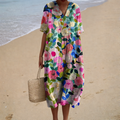 PRINTED FLOWING DRESS