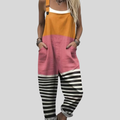 FLOWING ADJUSTABLE-STRAP CROPPED DUNGAREES