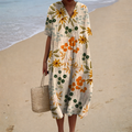 PRINTED FLOWING DRESS