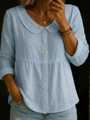 Mayola | Rounded-Collar Button Shirt