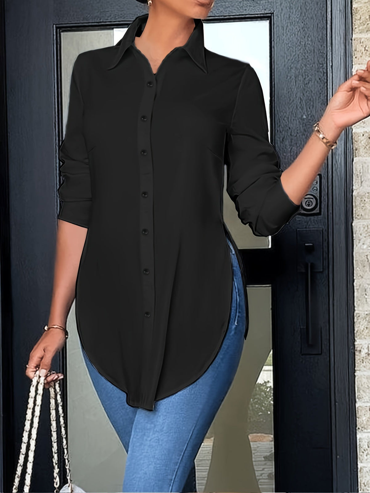 Genny | Longline Button Shirt