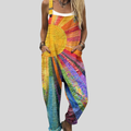 FLOWING ADJUSTABLE-STRAP CROPPED DUNGAREES