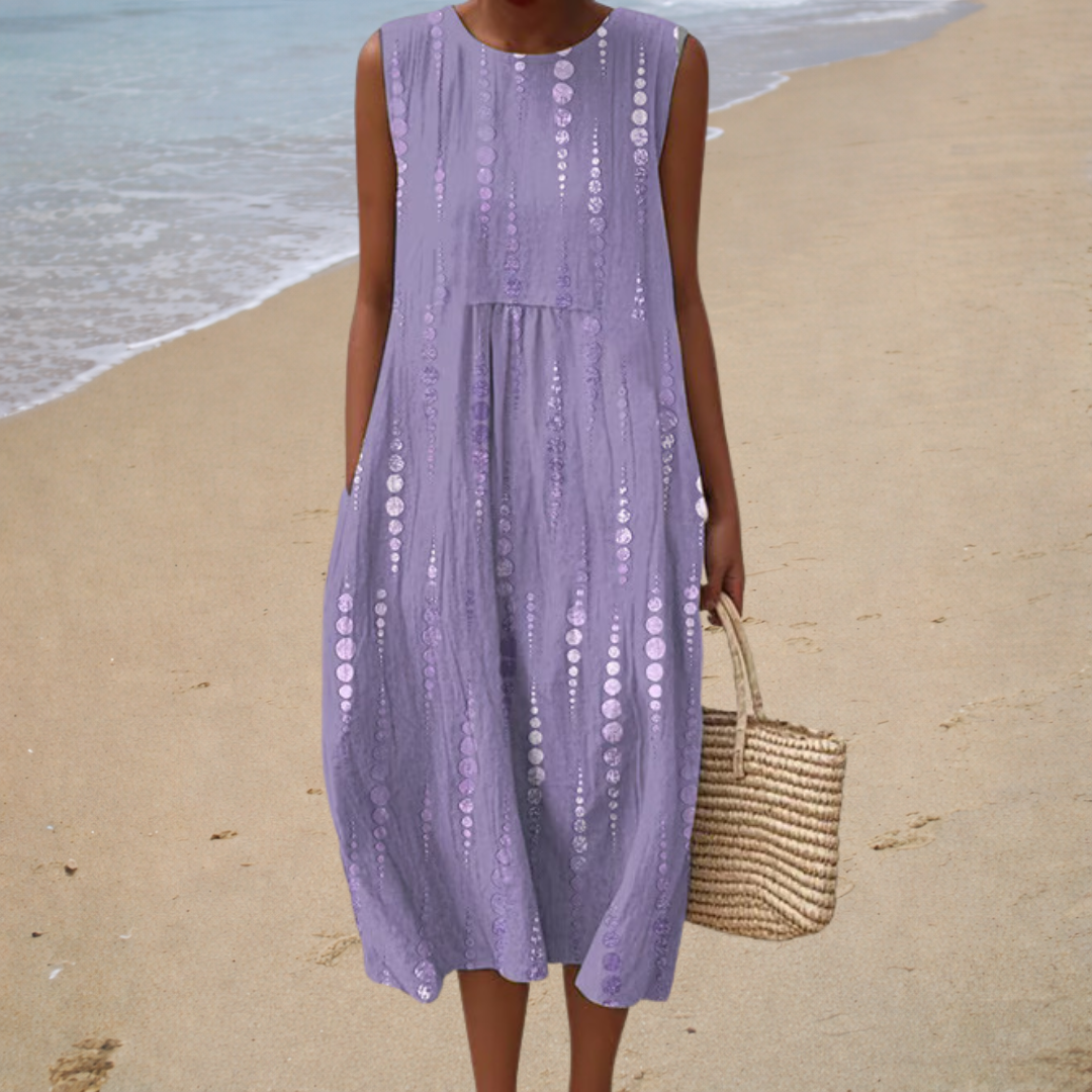 PRINTED FLOWING DRESS