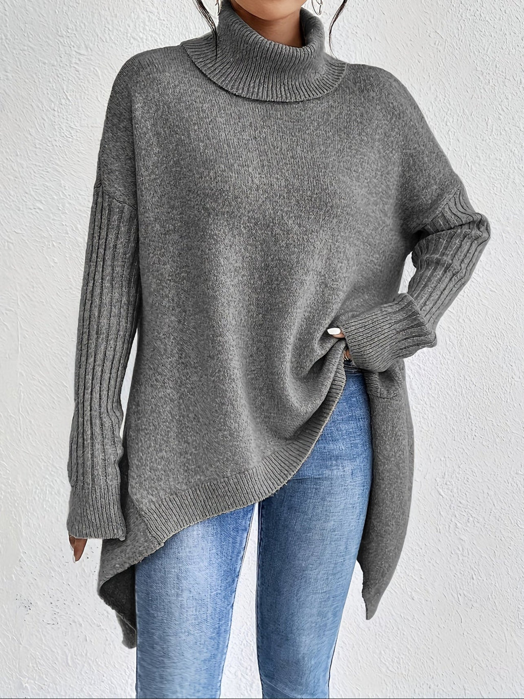AUDREY | WRAP ROLL-NECK JUMPER