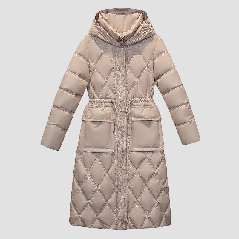 Idella | Long Diamond-Quilted Coat