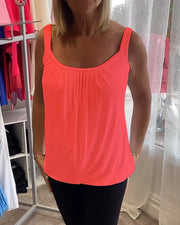 Deangela | Gathered Scoop-Neck Top