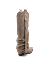 Laurentia high suedine boots in khaki