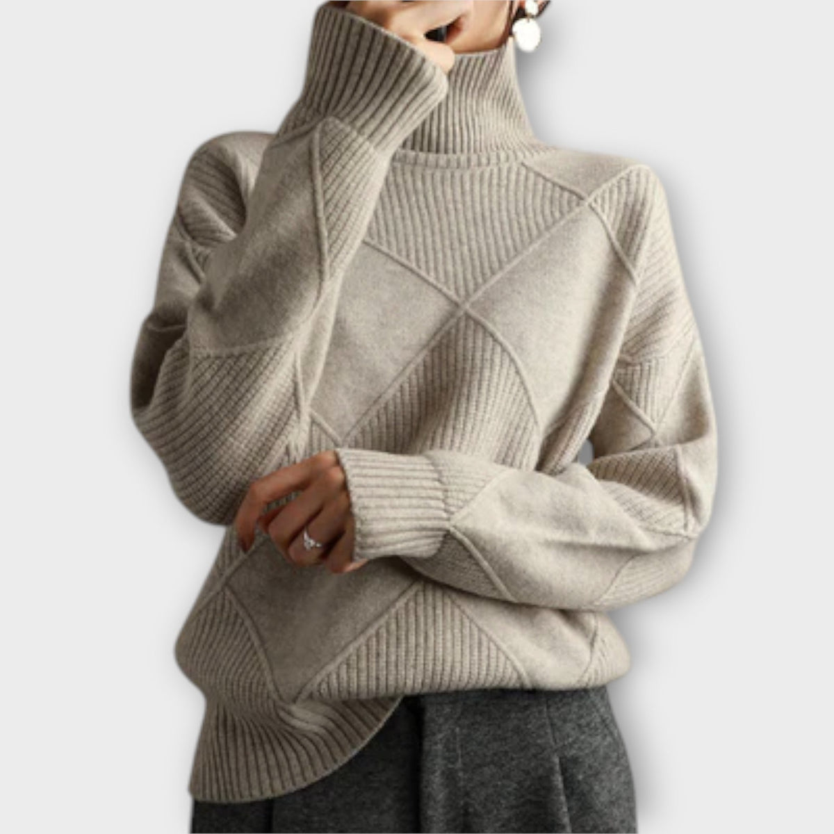 Melanie | Yellow And Comfortable Turtleneck Jumper