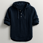 Sebrina | Button-Neck Textured Hoodie