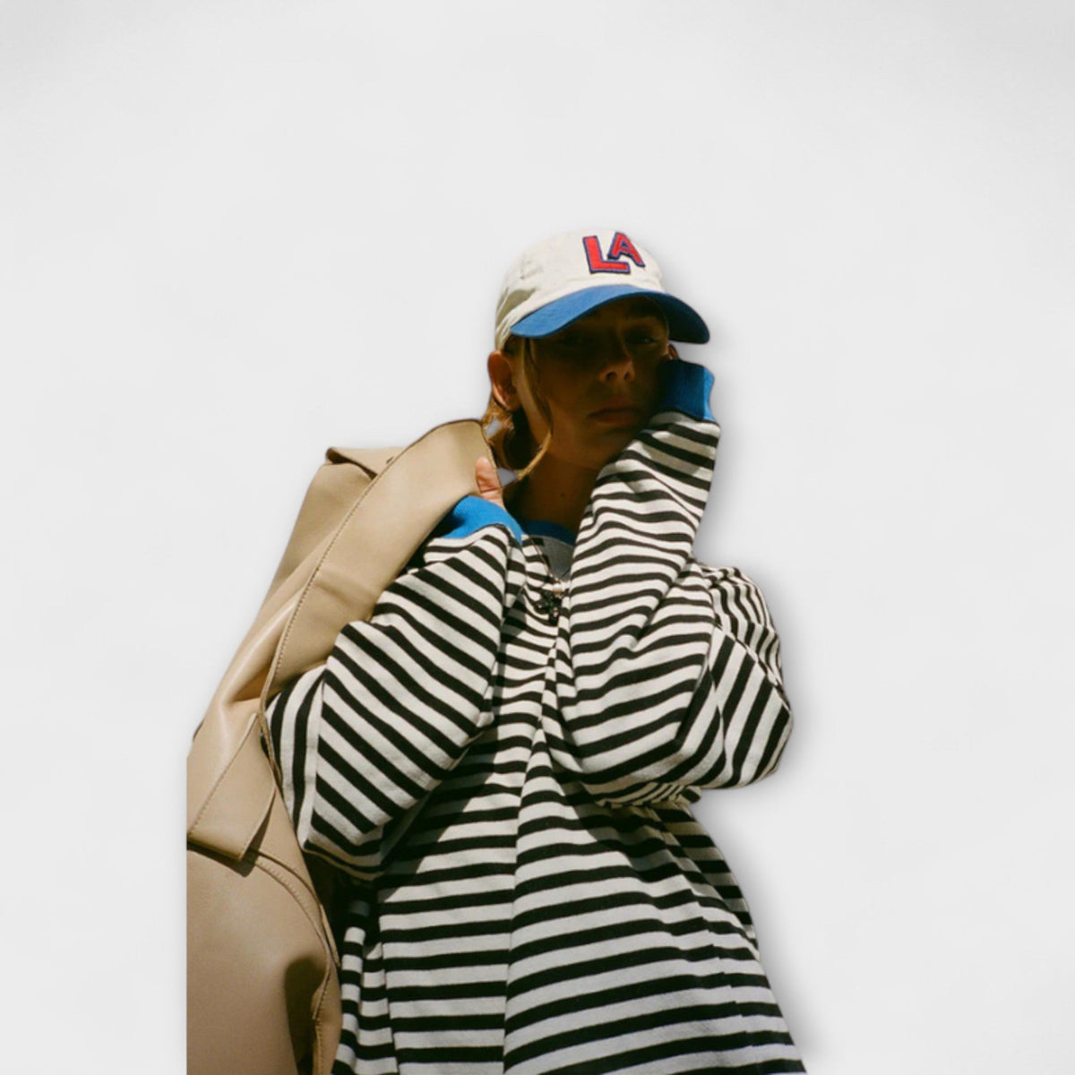 Marlene | Oversized Striped Blue And White Jumper