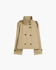 Hortencia | Double-Breasted Cape-Detail Jacket