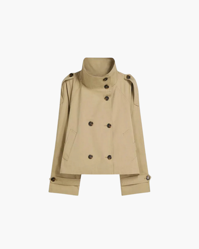 Hortencia | Double-Breasted Cape-Detail Jacket