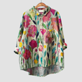 CLAIRE | PRINTED LONG-SLEEVE BLOUSE