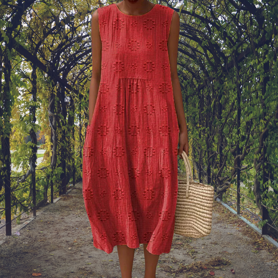 Aikaterini | Elegant Sleeveless Dress With Pockets