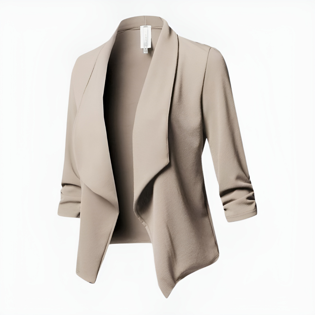 Madge | Open-Front Shawl-Collar Blazer