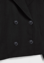 Maialen | Cropped Double-Breasted Tailored Jacket in Green