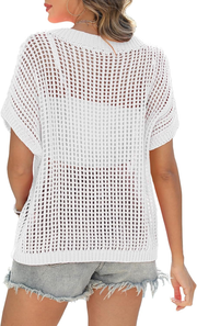 Marquitta | Wide-Neck Open-Knit Jumper