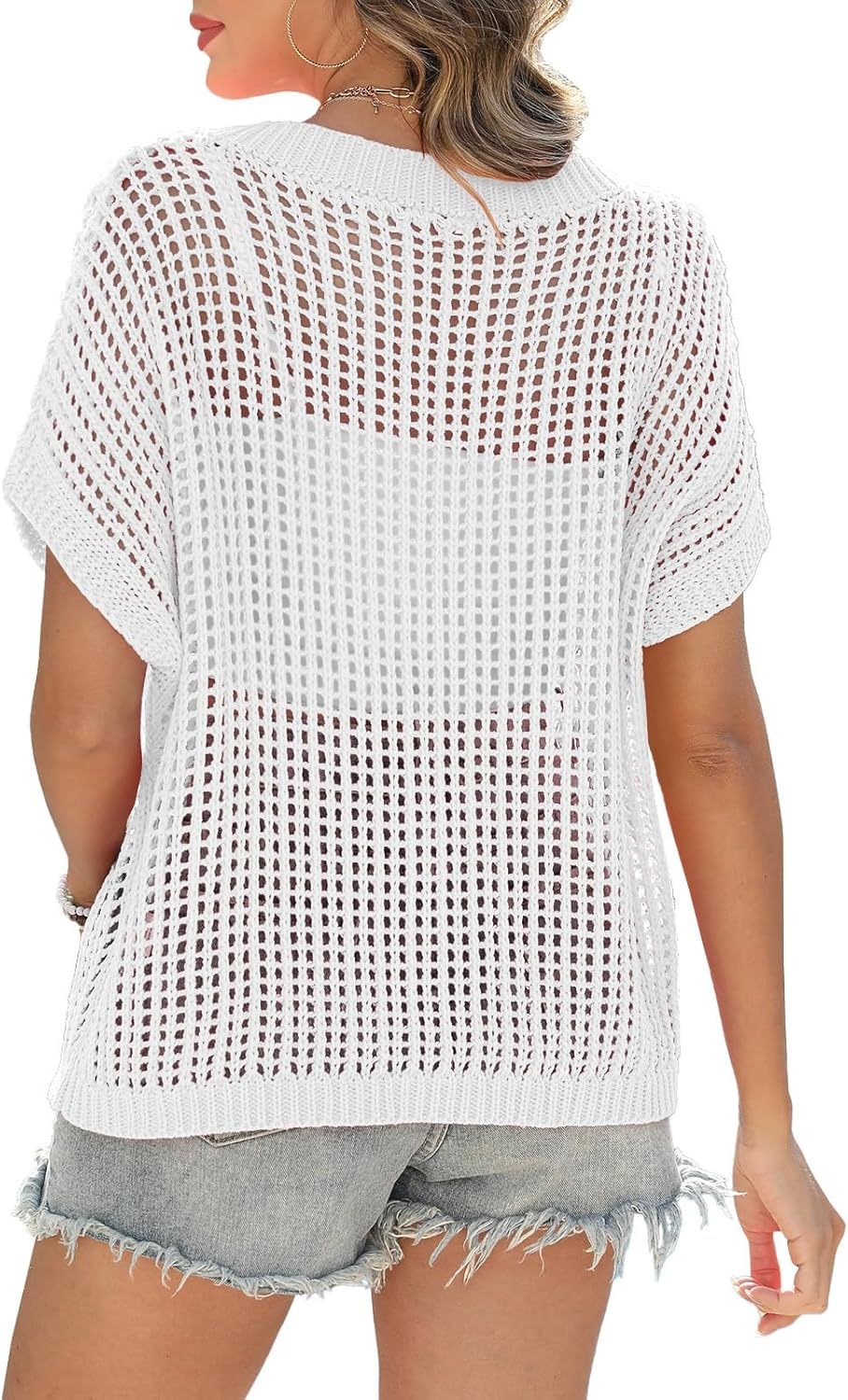Marquitta | Wide-Neck Open-Knit Jumper