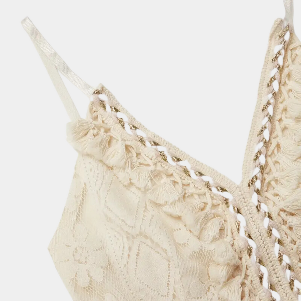 RAELENE | LACE FRINGED DRESS