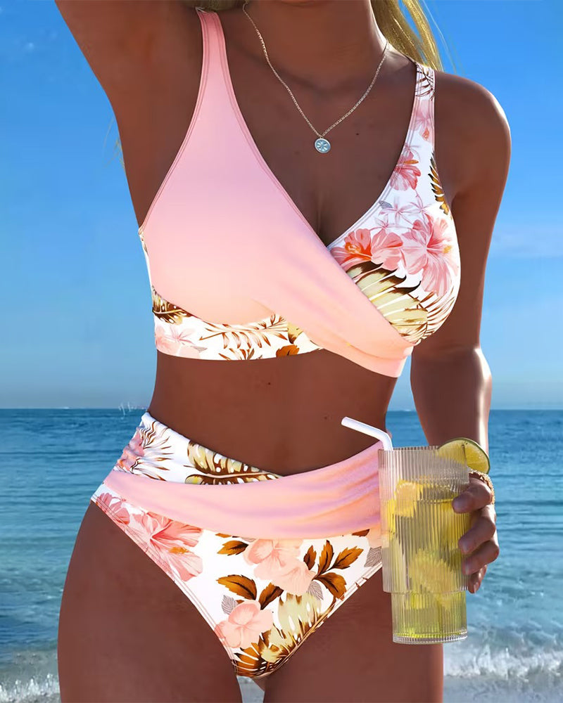 PRINTED SLEEVELESS BIKINI