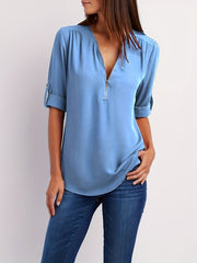 Everlena | Zip-Neck Blouse