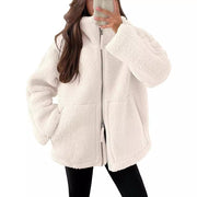 Denisha | Stand-Collar Textured Zip Jacket