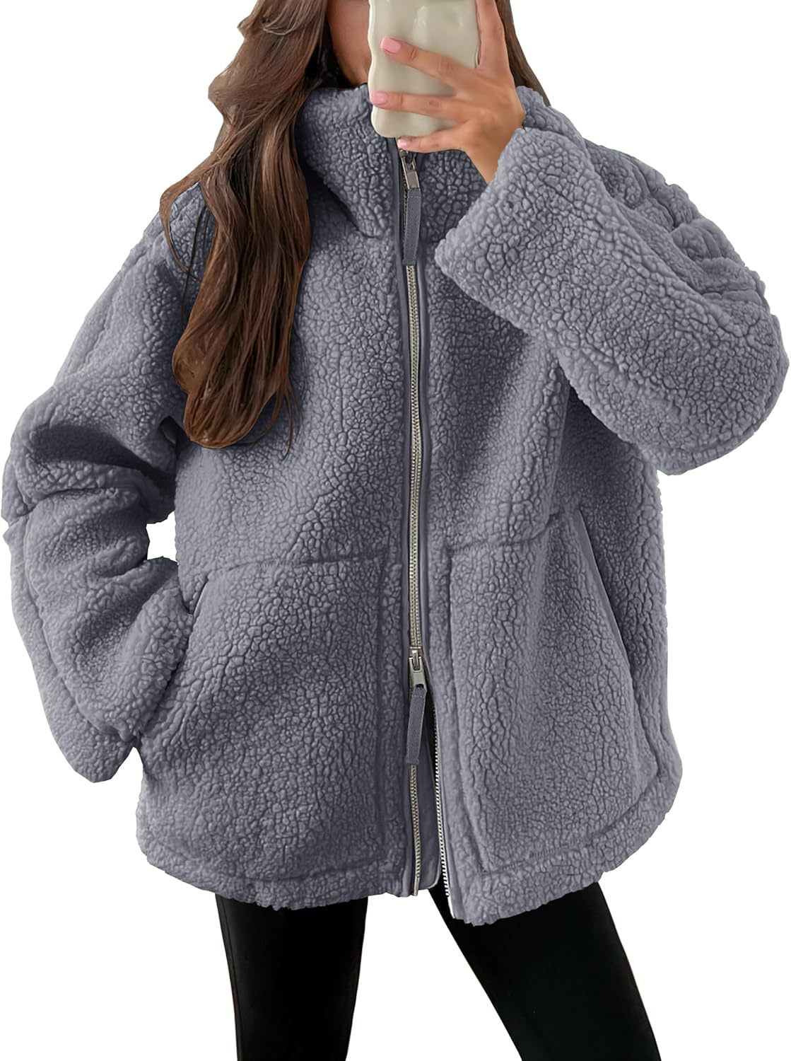 Denisha | Stand-Collar Textured Zip Jacket