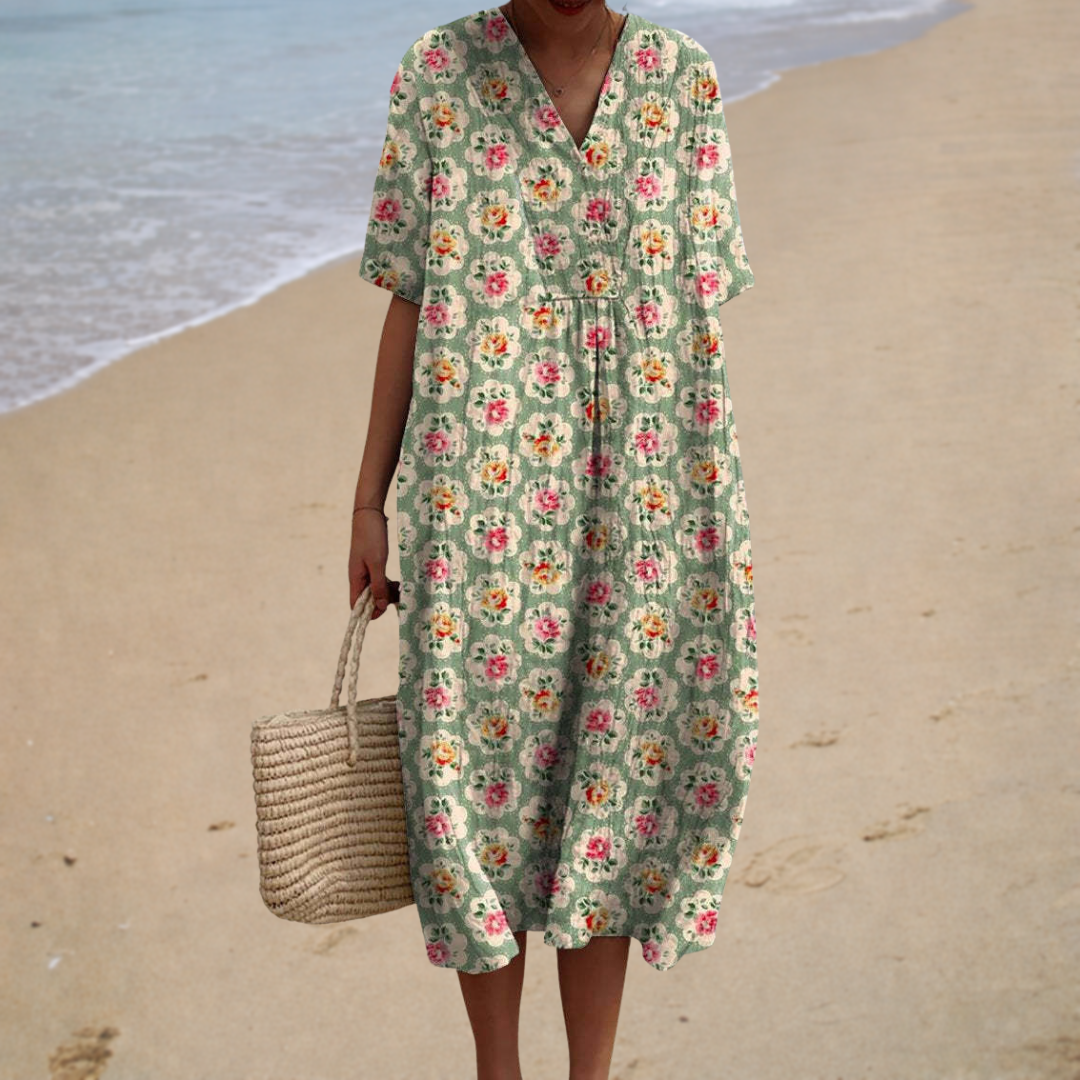 PRINTED FLOWING DRESS