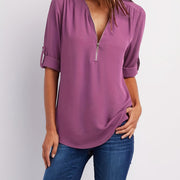 Everlena | Zip-Neck Blouse