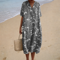 PRINTED FLOWING DRESS