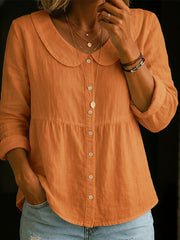 Mayola | Rounded-Collar Button Shirt