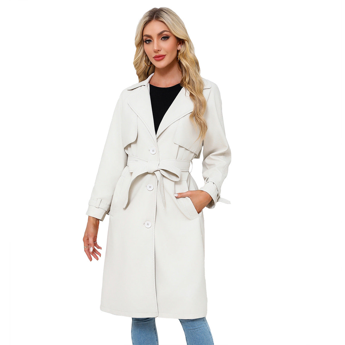 Abrianna | Belted Lapel Coat